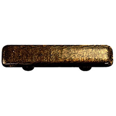 Palacedesigns Metallic Gold Irid Rectangle Glass Cabinet Pull - Black Post PA169248